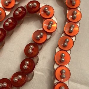 Mid-Century Modern Two-Sided/ Reversible 30” Endless Button-N-Beads NECKLACE